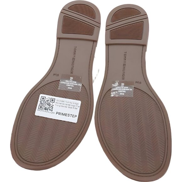 Tommy Hilfiger Liande Logo Thong Flat Sandals White Women's US 9.5M - Picture 6 of 6